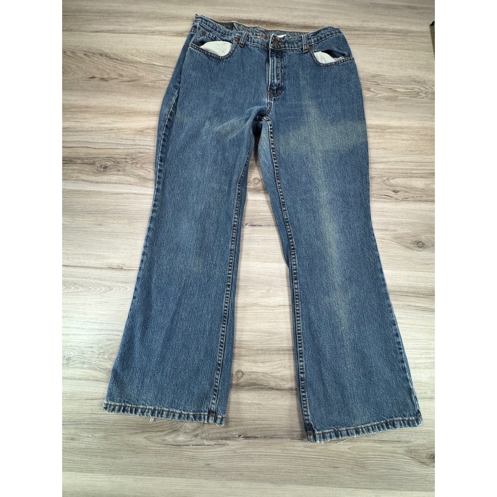 Jordache Vintage Y2K Womens Blue Denim Bootcut Jeans Mid Rise Size 33x29